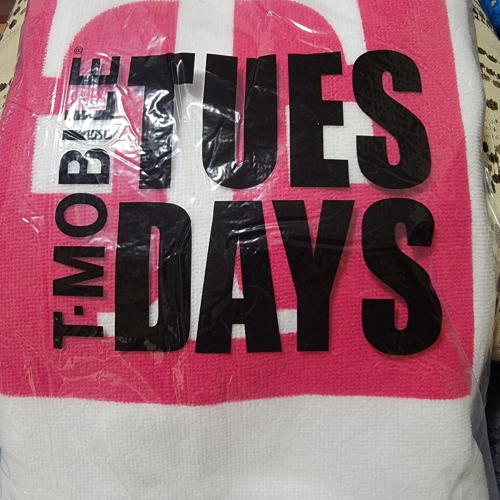 COPY - T-Mobile Black Magenta White Beach Towel